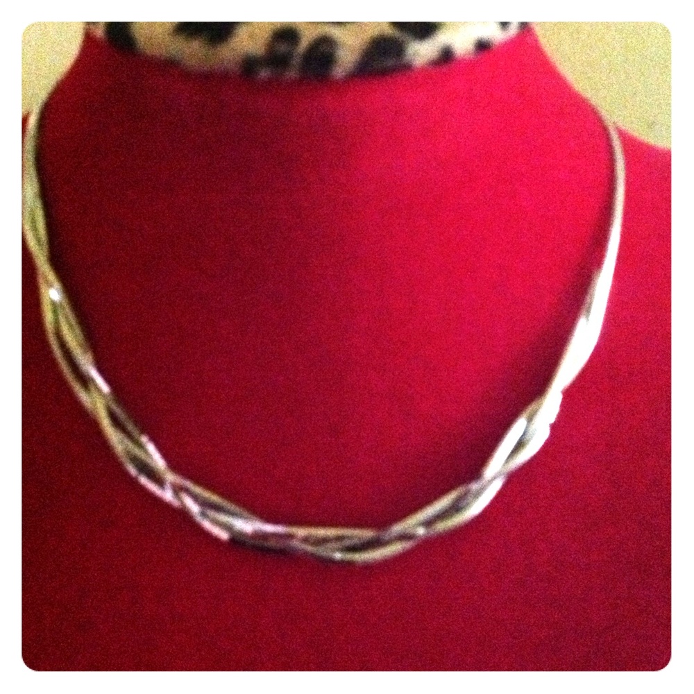 Braided snake necklace
